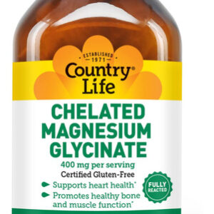 Suplemento Glicinato De Magnésio Quelatado Country Life 400