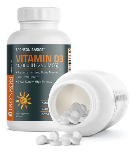 Suprimento De 10 Anos De Vitamina D3 Bronson 10.000 Ui (250 - Imagem 6