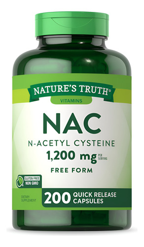 Suplemento Nature"s Truth N-acetilcisteína 1.200 Mg 200