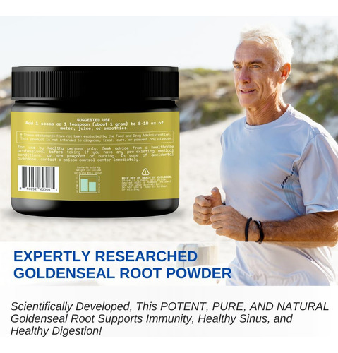 Pó De Raiz Goldenseal - 4 Onças 113 Porções * Feito E Testa - Imagem 9