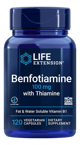 Life Extension Benfotiamina Com Tiamina Vitamina B1 Solúvel