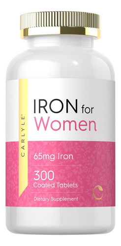 Ferro Carlyle Para Mulheres 65mg 300 Comprimidos Revestido