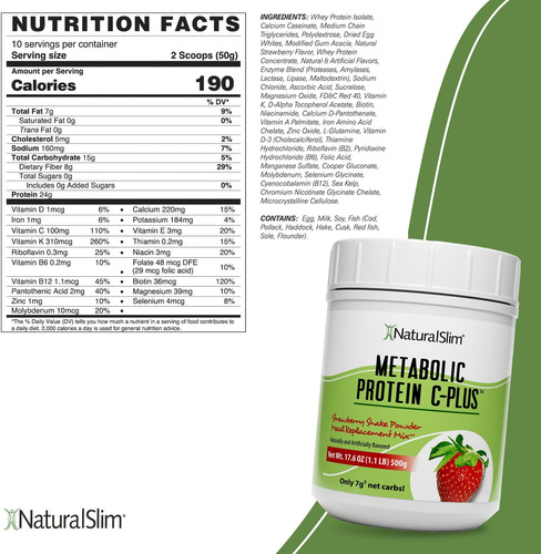 Naturalslim Metabberry Metabólico C -plus Repollonce Proteín - Imagem 5