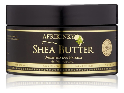 Manteiga De Karité Afrikinky - Não Refinado Puro Cru Grau A