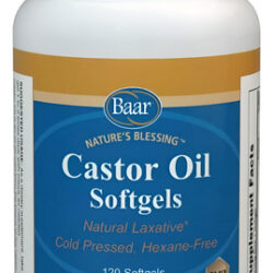 Baar Castor Oil Softgels Laxagato Natural Com Óleo De Fenlel
