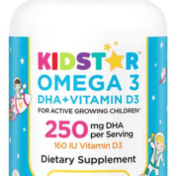 Kidstar Nutrients Omega 3 Com Vitamina D3 Alto Dha Limão