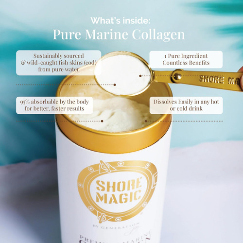 Pó De Colágeno Marinho Premium Shore Magic Tipo I E Ii - Imagem 5