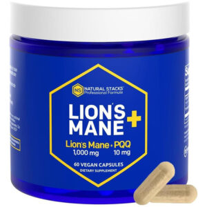 Natural Stacks Organic Lions Mane 1000mg Com Pqq 10mg - Otim