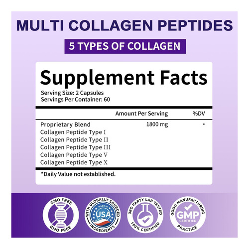 Cápsulas De Peptídeos De Colágeno Multi -colágeno Swiyie E V - Imagem 8