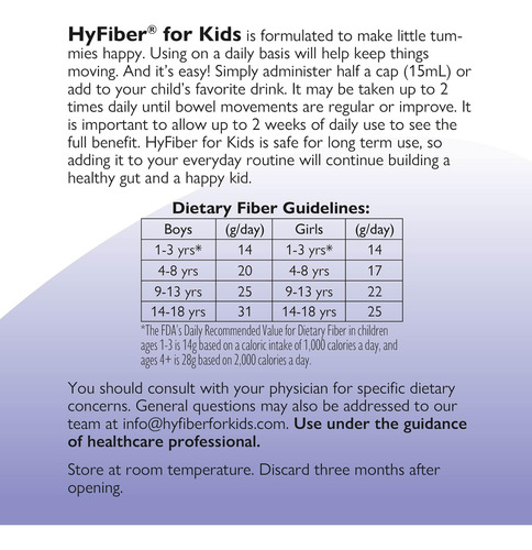 Fibra Líquida Hyfiber Medtrition Para Crianças Dose Única - Imagem 2