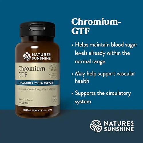 Nature's Sunshine Chromium Gtf 300 Mcg 90 Comprimidos - Imagem 2