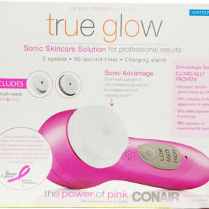 Escova Facial Conair True Glow Sonic White Com 2 Cabeças De