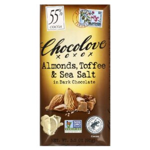 Chocolove Amêndoas Caramelo e Sal Marinho em Chocolate Amargo 55% de Cacau 90 g (32 oz)
