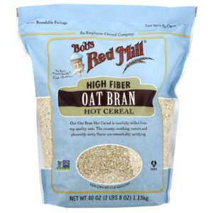 Bobs Red Mill Farelo de Aveia para Mingau com Alto Teor de Fibra 113 kg (40 oz)