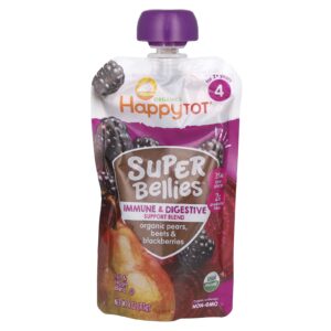 Happy Family Organics Happy Tot® Super Bellies™ A Partir de 2 Anos Pera Beterraba e Amora Orgânicas 113 g (4 oz)