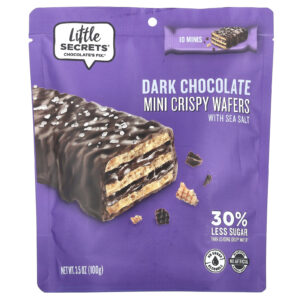 Little Secrets Miniwafers Crocantes Chocolate Amargo com Sal Marinho 100 g (35 oz)