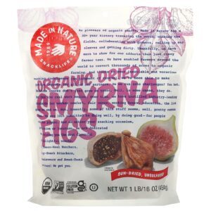 Made in Nature Figos de Smyrna Orgânicos Desidratados Secos ao Sol Sem Enxofre 454 g (1 lb)