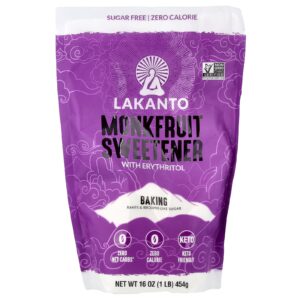 Lakanto Adoçante de Panificação de Monkfruit com Eritritol 454 g (16 oz)