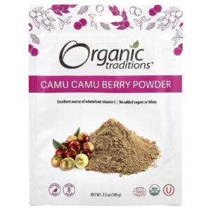 Organic Traditions Camu Camu Berry em Pó 100 g (35 oz)