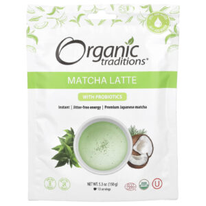 Organic Traditions Matcha Latte com Probióticos 150 g (53 oz)