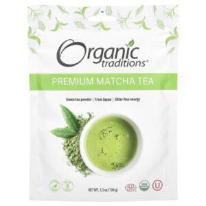 Organic Traditions Chá Verde Matcha Premium 100 g (35 oz)