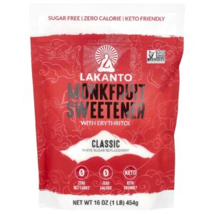 Lakanto Adoçante de Fruta-dos-Monges com Eritritol Clássico 454 g (1 lb)