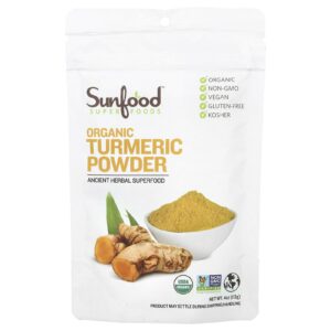 Sunfood Cúrcuma Orgânica em Pó 113 g (4 oz)