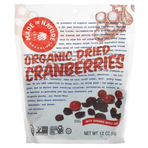 Made in Nature Cranberries Orgânicos Desidratados com Suco de Maçã Orgânica 340 g (12 oz)