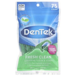 DenTek Fresh Clean Escolhas de Fio dental Explosão de Enxaguatório Bucal 75 Escolhas de Fio dental