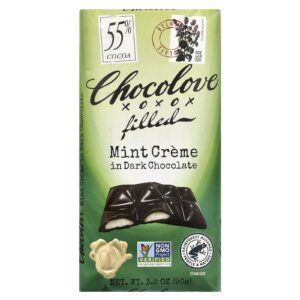 Chocolove Chocolate Amargo Recheado com Creme de Hortelã 55% de Cacau 90 g (32 oz)