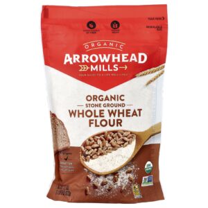 Arrowhead Mills Farinha de Trigo Integral Orgânica Moída em Pedra 623 g (22 oz)