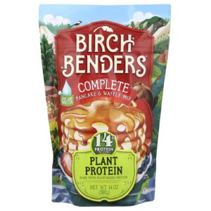 Birch Benders Mistura Completa para Waffle e Panqueca Proteína Vegetal 397 g (14 oz)