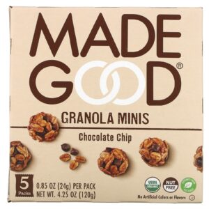 MadeGood Granola Minis Lascas de Chocolate 5 Pacotes 24 g (085 oz) Cada