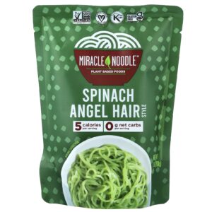 Miracle Noodle Macarrão Cabelo-de-Anjo com Espinafre 200 g (7 oz)