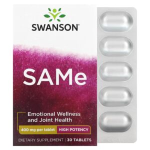 Swanson SAMe Alta Potência 400 mg 30 Comprimidos