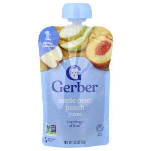 Gerber Puree 2nd Foods® Maçã Pera Pêssego 99 g (35 oz)