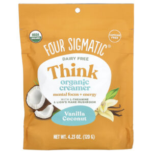 Four Sigmatic Creme Orgânico Think Sem Laticínios Baunilha e Coco 120 g (423 oz)