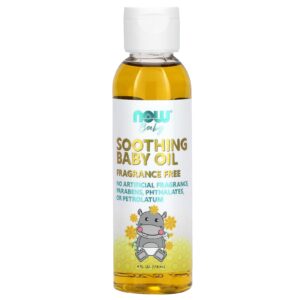 NOW Foods Óleo Calmante para Bebês Sem Perfume 118 ml (4 fl oz)