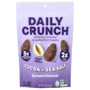 Daily Crunch Amêndoas Germinadas Cacau + Sal Marinho 114 g (4 oz)