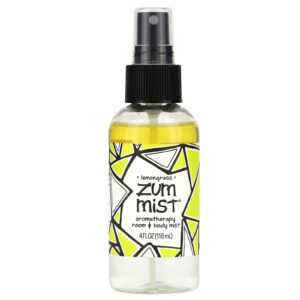 ZUM Zum Mist Sala de Aromaterapia e Névoa Corporal Capim-limão 118 ml (4 fl oz)