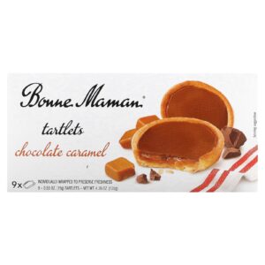 Bonne Maman Tortinhas Chocolate e Caramelo 9 Tortinhas 15 g (053 oz) Cada