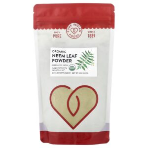 Pure Indian Foods Folha de Neem Orgânica em Pó 227 g (8 oz)