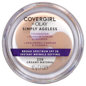 Covergirl Olay Simply Ageless Base FPS 28 220 Cremoso Natural 12 g (04 oz)