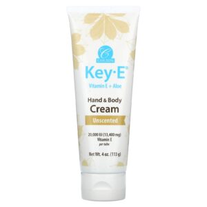 Carlson Key E Vitamina E + Aloe Creme para as Mãos e o Corpo Sem Perfume 113 g (4 oz)
