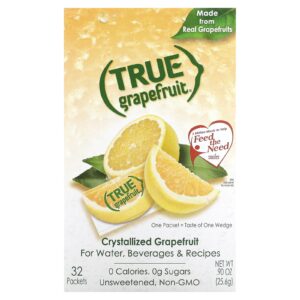 True Citrus Toranja Verdadeira Toranja Cristalizada Sem Açúcar 256 g (32 pacotes)