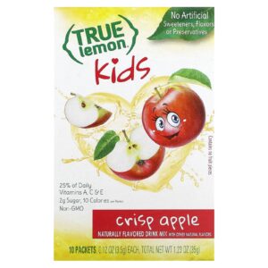 True Citrus Limão Verdadeiro Mistura para Bebês para Crianças Maçã Crocante 10 Pacotes 35 g (012 oz) Cada
