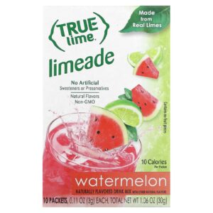 True Citrus Limão verdadeiro Limão Melancia 10 Pacotes 3 g (011 oz) Cada