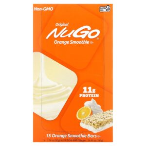 NuGo Nutrition Barras de Smoothie de Laranja 15 Barras 50 g (176 oz) Cada