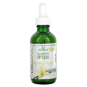 SweetLeaf Stevia Sweet Drops Orgânicos Creme de Baunilha 60 ml (2 fl oz)