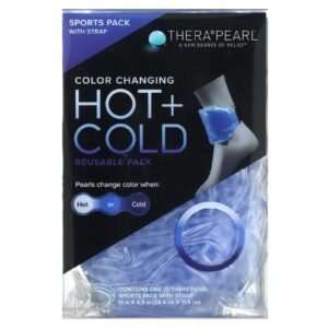 TheraPearl Pacote Reutilizável Quente + Frio de Mudança de Cor Pacote Esportivo com Alça 1 Pacote